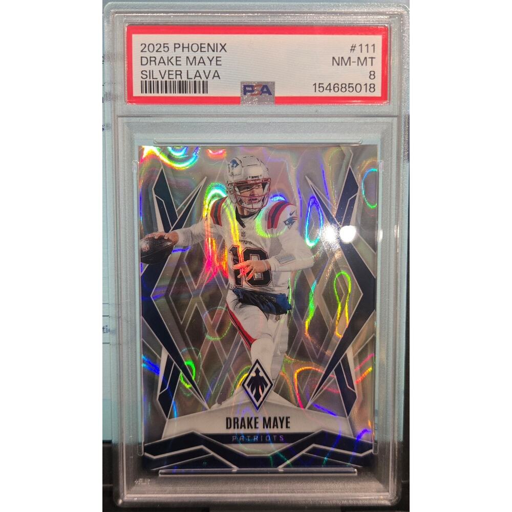 Drake Maye Silver Lava Prizm #111 - NE Patriots - 2025 Panini Phoenix